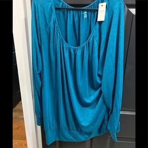 Lane Bryant teal shimmering top size 22/24w